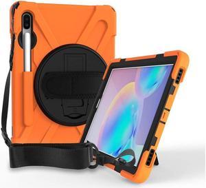 BONAEVER For Samsung Galaxy Tab S6 Case [Support S Pen Wireless Charging] Hybrid Shockproof Case with Pen Holder H Strap / Shoulder Strap / Standand for Galaxy Tab S6 10.5 2019 SM-T860 / T865 / T867