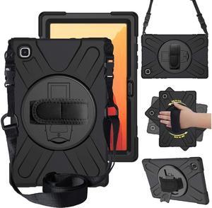 BONAEVER For Samsung Galaxy Tab A7 10.4 inch 2022 2020 Case SM-T500 SM-T505 SM-T507 SM-T503 SM-509 Shockproof Protective Cover with Hand Strap Stand and Shoulder Strap