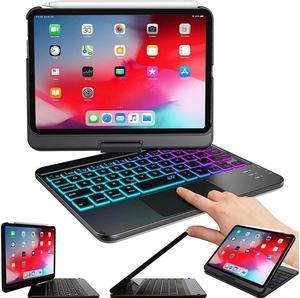 BONAEVER For iPad Mini 6 Case with Keyboard 7 Color Backlit 360 Rotate Sensitive Touchpad Wireless keyboard Case for iPad Mini 6th Generation 83 inch 2021
