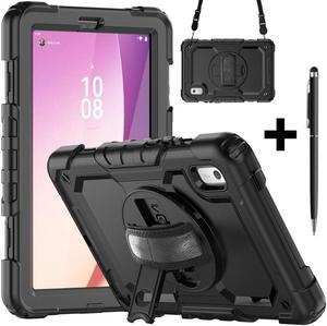 BONAEVER Case For Lenovo Tab M9 2023 9 inch Model TB310XU / TB310FU Shockproof Rugged Protective Cover with Screen Protector Pencil Holder 360° Rotatable Stand and /Shoulder Strap