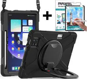 BONAEVER Case for Xiaomi Mi Pad 6 / 6 Pro 11.2 Inch 2023 Protective Shockproof Cover with S Pen Holder / Hand Strap / Stand and Shoulder Strap