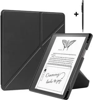 BONAEVER Slim Case for Kindle Scribe 10.2 inch 2022 Released - Premium Leather Case Protective Smart Folio Shell Cover with Pen Holder Auto Wake/Sleep Multi-Viewing Angles Stylus Pen
