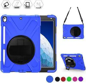 BONAEVER For iPad Air 3 (3rd Generation) 10.5 inch 2019 Case iPad Pro 10.5 inch 2017 Case - Protective Cover with Pencil Holder Stand and & Shoulder Strap