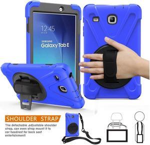 BONAEVER For Samsung Galaxy Tab E 8.0 Case Model SM-T375 SM-T377 SM-T378 Shockproof Protective Cover with Stand and Strap Shoulder Strap