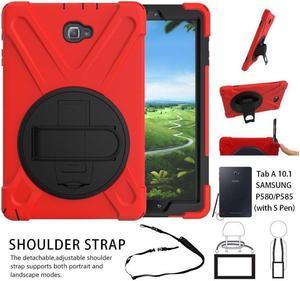 BONAEVER For Samsung Galaxy Tab A 10.1 Case 2016 Model SM-P580 SM-P585 (with S Pen Version) Shockproof Cover with Stand and Strap Shoulder Belt