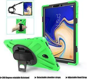 BONAEVER For Samsung Galaxy Tab S4 10.5 inch 2018 Case Model SM-T830/T835/T837 ShockProof Cover with 360 Degree Stand and /Hand Strap/Shoulder Strap