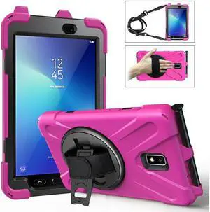 BONAEVER Case for Samsung Galaxy Tab Active 2 8.0 inch 2017 SM-T390 T395 T397 Protective Cover with Pen Holder with Stand and & Shoulder Strap