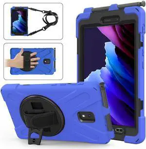 BONAEVER For Samsung Galaxy Tab Active 3 8.0 inch 2020 Case Model SM-T570 SM-T575 SM-T577 Shockproof Cover with Pencil Holder Stand and le & Shoulder Strap