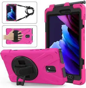 BONAEVER For Samsung Galaxy Tab Active 3 8.0 inch 2020 Case Model SM-T570 SM-T575 SM-T577 Shockproof Cover with Pencil Holder Stand and le & Shoulder Strap