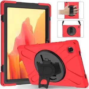 BONAEVER For Samsung Galaxy Tab A7 10.4 inch 2022 2020 Case SM-T500 SM-T505 SM-T507 SM-T503 SM-509 Shockproof Protective Cover with Hand Strap Stand and Shoulder Strap