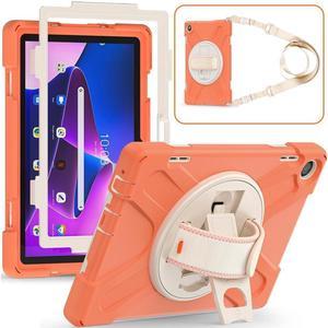 BONAEVER Case for Lenovo Tab M10 3rd Gen 10.1 inch 2022 Model TB-328FU TB-328XU with Pencil Holder Stand and & Shoulder Strap Protective Cover