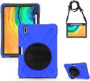 BONAEVER Case for Huawei MatePad Pro 10.8 Inch Shockproof Rugged Protective Cover with Stand and / Pencil Holder / Hand Strap / Shoulder Strap