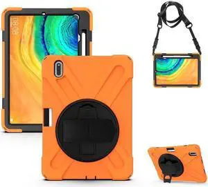 BONAEVER Case for Huawei MatePad Pro 10.8 Inch Shockproof Rugged Protective Cover with Stand and / Pencil Holder / Hand Strap / Shoulder Strap