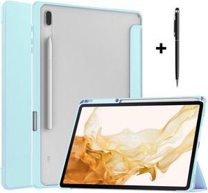 BONAEVER For Samsung Galaxy Tab S8 Plus 12.4 2022 SM-X800 SM-X806 / Tab S7 FE 12.4 Inch 2021 / Tab S7 Plus 12.4 2020 with Pen Holder universal Stylus Stand Cover