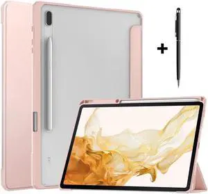 BONAEVER For Samsung Galaxy Tab S8 Plus 12.4 2022 SM-X800 SM-X806 / Tab S7 FE 12.4 Inch 2021 / Tab S7 Plus 12.4 2020 with Pen Holder universal Stylus Stand Cover