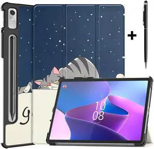 BONAEVER Case for Lenovo Tab P11 Pro 11.2 inch Gen 2 2022 / Xiaoxin Pad Pro 2022 11.2 inch Slim Hard Shell Smart Protective Stand Cover + Universal Stylus Pen