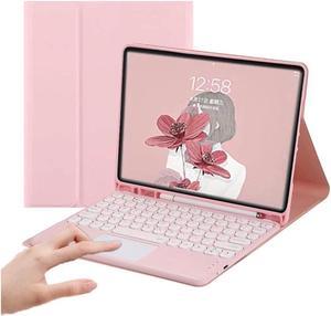 BONAEVER Keyboard Case For Galaxy Tab S6 Lite 2022 2020 Model SM-P610/P613/P615/P619 - Touchpad Keyboard with S Pen Holder Slim Leather Stand Folio Cover