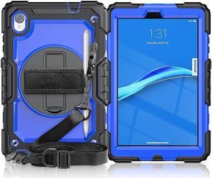 BONAEVER Case for Lenovo Tab M8 Gen 3 2022 Smart Tab M8 Gen 3 2022Tab M8 HD LTE 2021 Tab M8 HDSmart Tab M8Tab M8 FHD 2019 with Pen Holder Screen Protector Stand Shoulder Strap Blue