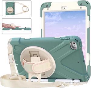 iPad Mini 5 Case 2019 iPad Mini 4 Case with Pencil Holder Shockproof 360 Degree Rotation Cover with Kickstand Hand Strap Shoulder Strip Protective Case for iPad Mini 5th iPad Mini 4th Generation