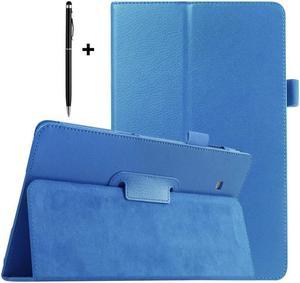 BONAEVER For Galaxy Tab E 9.6 Case with Universal Stylus Pen - Slim Leather Folio Stand Case Cover for Samsung Galaxy Tab E 9.6 Inch Model SM-T560 SM-T561 SM-T565 SM-T567V Light Blue