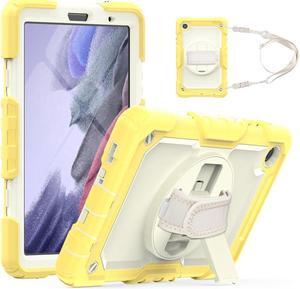Case Compatible with Samsung Galaxy Tab A7 Lite 8.7 inch with Built-in Screen Protector 360 Degree Kickstand Hand Shoulder Strap, Shockproof Cover for Galaxy Tab A7 Lite 2021 SM-T220 SM- T225 SM- T227