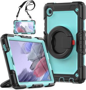 BONAEVER Case For Samsung Galaxy Tab A7 Lite Case 8.7 inch with Screen Protector Pen Holder Shockproof Hard Protective Kids Cover for Galaxy Tab A7 Lite 2021 SM-T220/T225/T227 with Rotatable Stand