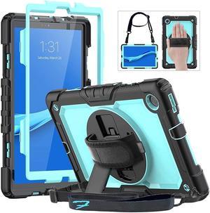 BONAEVER Case for Lenovo Tab M10 Plus 103 inch FHD Shockproof Cover with Screen Protector 360 Rotating Hand Strap Stand Shoulder Strap for M10 Plus 103 TBX606FTBX606X