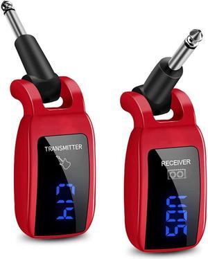 BONAEVER Wireless Guitar Systerm UHF Wireless Guitar Transmitter Receiver 164 Feet Range with HD LED Screen for Electric Guitar Bass Musical In Standruments