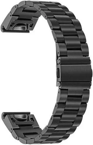 BONAEVER B Replacement For Garmin Fenix 5 / 5 Plus / Forerunner 935 / 945 Premium Standainless Standeel Metal Watch B with Quick Release Connector Fit Fenix 5 / 5 Plus / Forerunner 935 945