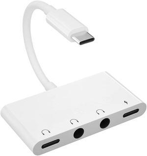 BONAEVER USB Type C to 3.5mm Female Headphone Jack Adapter with Charging For Samsung Galaxy S22 S21 S20/Ultra Note 10 iPad Pro MacBook Pixel