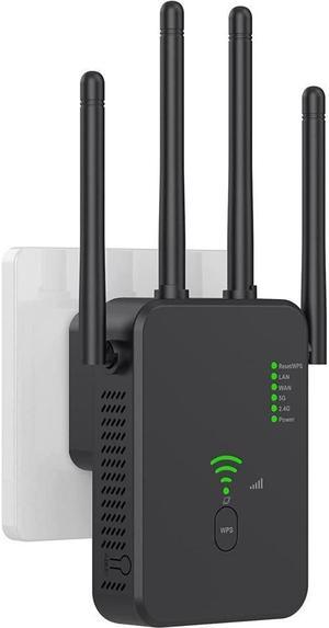 BONAEVER WiFi Extender WiFi Repeater up to 2640 Square Meters ft 35+ Devices 4 Antennas 360° Full Coverage Home Internet Boo Stander with Ethernet Port