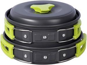 BONAEVER Camping Cookware Mess Kit Backpacking Gear  Hiking Outdoors Bug Out Bag Cooking