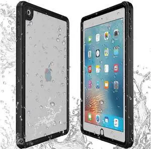 BONAEVER For iPad 9.7 inch 2017 2018 Waterproof Case IP68 Waterproof 360 Degree Protective Ultra Slim Thin Du Stand / Snow Proof with Shoulder Strap Shockproof Cover for Apple iPad 5th 6th Generation