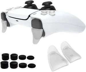 BONAEVER Trigger Extender with 8 Pcs Thumb Standick Grips for PS5 DualSense Controller Play Standation 5 Accessories