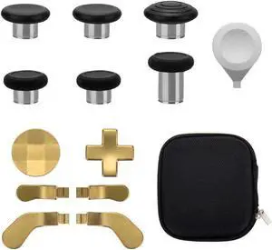 BONAEVER Xbox One Elite Series 2 Controller Accessories Metal Thumb Standicks Replacement Mod Swap Joy Standicks Paddles D-Pads Adju Standment Tool