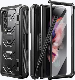 S Pen Holder Case for Samsung Galaxy Z Fold 3 5G With Magnetic Kickstand -  The Armour Case