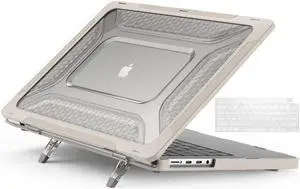 BONAEVER For Macbook Pro 14 inch Case 2023 2022 2021 M2 A2779 A2442 M1 Pro/Max Chip with Touch ID Hard Shell Protective Cover with Stand Keyboard Skin