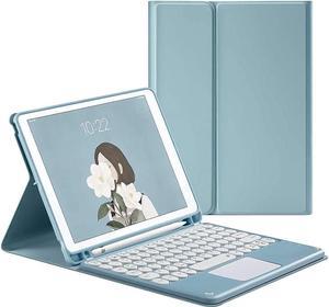 BONAEVER Touchpad Keyboard Case for Samsung Galaxy Tab S8 / Tab S7 11 inch (Model SM-X700/X706/T870/T875/T876) Slim Leather Cover with Keyboard / Trackpad / Pencil Holder