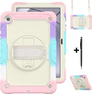 BONAEVER Case for Samsung Galaxy Tab A9 Plus 11 Inch 2023 SM-X210/X216/X218 with Screen Protector Shockproof Cover with Pen Holder Stand and Shoulder Strap Stylus Pen