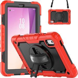 BONAEVER Case for Lenovo Tab M9 9 inch 2023 TB-310FU with Screen Protector Shockproof Protective Cover with Pen Holder Stand and Shoulder Strap Stylus Pen