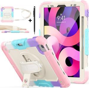 BONAEVER Case for iPad Pro 11 inch 2022 2021 2020 2018 iPad Air 5 Air 4 10.9 inch Shockproof Cover with Screen Protector Pen Holder Stand and Shoulder Strap Stylus Pen