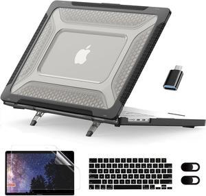 BONAEVER For MacBook Pro 16 inch Case 2023 2022 2021 Release M3 A2991 M2 A2780 M1 A2485 Pro Max Chip Plastic Hard Shell Cover with Keybaord Cover  Screen Protector  Type C Adapter