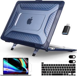 BONAEVER For MacBook Pro 16 Inch Case A2141 Release 2020 2019 Plastic Hard Shell Cover with Keybaord Cover  Screen Protector  Type C Adapter