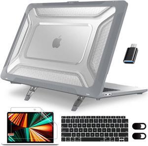 BONAEVER For MacBook Air 13 inch Case 2022 2021-2018 Release A2337 M1 A2179 A1932 Retina Display Touch ID Plastic Hard Shell Cover with Keybaord Cover & Screen Protector & Type C Adapter