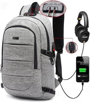 Laptop Backpack for Men & Women, Anti Theft Waterproof Backpack with USB Charging Port, Travel Business Backpack Fits Under 15.6-Inch Laptop Notebook