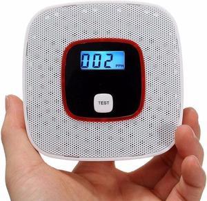 Carbon Monoxide Detector Alarm with Voice Warning Battery Operated for Home, Travel Portable CO Alarm Sensor with Digital Display