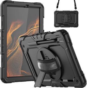 BONAEVER For Galaxy Tab S8 2022 / Tab S7 2020 11 Inch Case (SM-X700/706/T870/T875) with S Pen Holder Rugged Shockproof Rotating Stand and Protective Cover for Galaxy Tab S8 / S7 11"