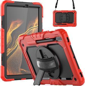 BONAEVER For Galaxy Tab S8 2022 / Tab S7 2020 11 Inch Case (SM-X700/706/T870/T875) with S Pen Holder Rugged Shockproof Rotating Stand and Protective Cover for Galaxy Tab S8 / S7 11"