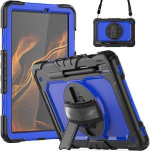 BONAEVER For Galaxy Tab S8 2022 / Tab S7 2020 11 Inch Case (SM-X700/706/T870/T875) with S Pen Holder Rugged Shockproof Rotating Stand and Protective Cover for Galaxy Tab S8 / S7 11"