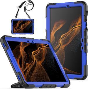 BONAEVER For Samsung Galaxy Tab S8 Case 11 inch 2022 SM-X700 SM-X706 with Screen Protector / Rotatable Stand / Hand Strap / S-Pen Holder For Galaxy Tab S7 11 inch 2020 SM-T870 SM-T875 SM-T878